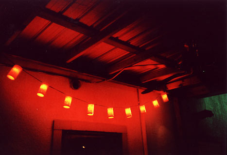Little red bags filled with lights.